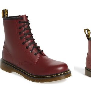 Kids Maroon Doc Martens